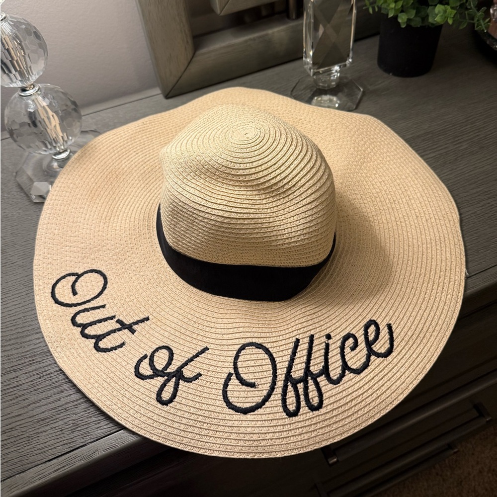 Beach Summer Hat “Out of Office” embroidered